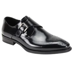Giovanni Men's Leather Dress Shoe - Sleek Leather Buckle