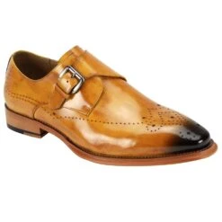 Giovanni Men's Leather Dress Shoe - Sleek Leather Buckle -Stylish Men's Formal Wear jeffery scotch