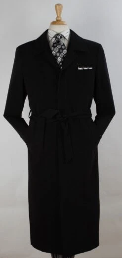 John Knight Men's Full Length Length Top Coat - Hidden Buttons
