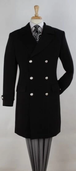 John Knight Men's 3/4 Length Top Coat - Double Breasted