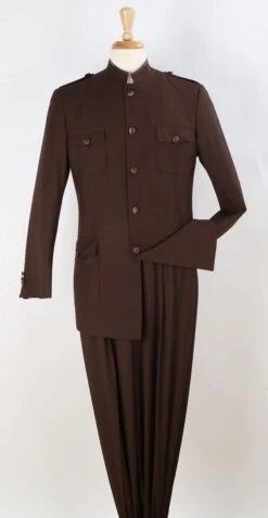 Apollo King Men's 2 Piece Nehru Style Suit - Fashion Pockets -Stylish Men's Formal Wear k4 1 18 1