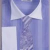 Daniel Ellissa Men's French Cuff Dress Shirt Set - Basic Two Tone