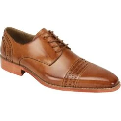 Giovanni Men's Leather Dress Shoe - New Lower Price -Stylish Men's Formal Wear lester tan