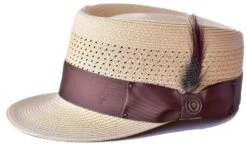 Bruno Capelo Men's Fashion Straw Hat - Vented Crown 15 Bruno Capelo Men's Fashion Straw Hat - Vented Crown -Stylish Men's Formal Wear lg 212 natural opt