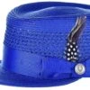 Bruno Capelo Men's Fashion Straw Hat - Vented Crown -Stylish Men's Formal Wear lg 214 royal opt