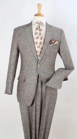 Apollo King Men's 2pc Executive Outlet Suit - 100% Linen