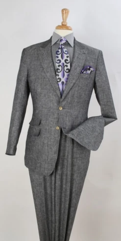 Apollo King Men's 2pc Executive Suit - 100% Linen 12 Apollo King Men's 2pc Executive Suit - 100% Linen -Stylish Men's Formal Wear lnblack