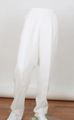 Apollo King Men's 100% Linen Pants - Classic Pleated Style