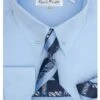 Karl Knox Men's French Cuff Shirt Set - Two Tone Tie