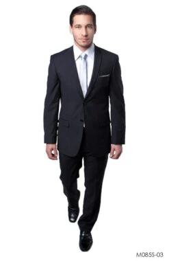 Tazio Men's 2 Piece Slim Fit Executive Suit - Side Vents 15 Tazio Men's 2 Piece Slim Fit Executive Suit - Side Vents -Stylish Men's Formal Wear m085s 03charcoal