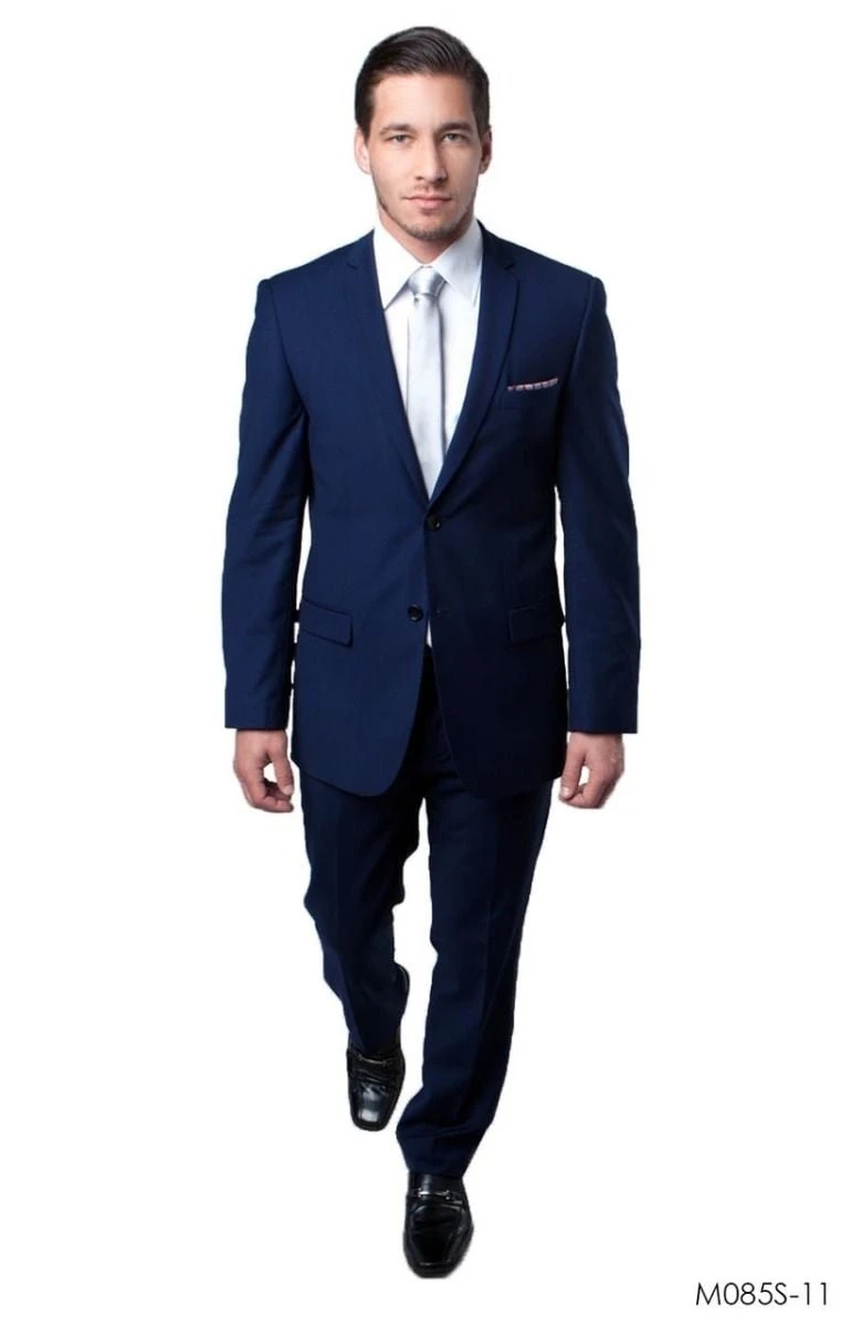Tazio Men's 2 Piece Slim Fit Executive Suit - Bold Colors 3 Tazio Men's 2 Piece Slim Fit Executive Suit - Bold Colors