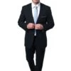 Tazio Men's 2 Piece Executive Slim Suit - Heathered Chalk Stripe