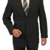 Tazio Men's 2 Piece Tailored Fit Suit - Side Vents -Stylish Men's Formal Wear m167 black