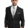 Demantie Men's 2 Piece Solid Executive Suit - Flat Front Pants -Stylish Men's Formal Wear m202 01 71111.1564528372