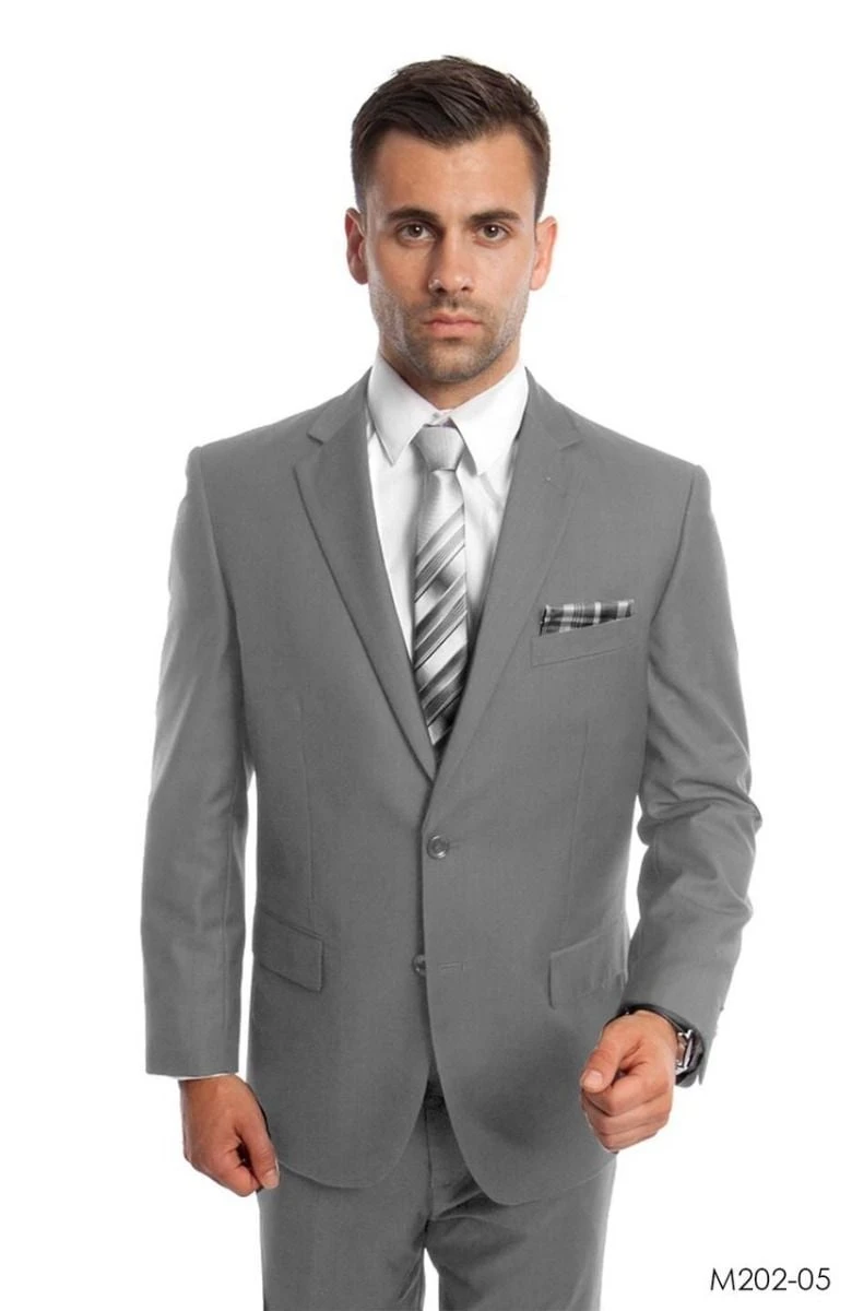 Demantie Men's 2 Piece Solid Executive Suit - Flat Front Pants 6 Demantie Men's 2 Piece Solid Executive Suit - Flat Front Pants - Image 4