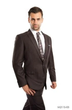 Tazio Men's 2 Piece Slim Fit Suit - Solid Classic Colors -Stylish Men's Formal Wear m211s 03 17035.1550180740
