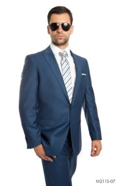 Tazio Men's 2 Piece Slim Fit Suit - Solid Classic Colors -Stylish Men's Formal Wear m211s 07 59007.1550180747