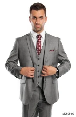 Tazio Men's 3 Piece Slim Fit Executive Suit - Classy Business -Stylish Men's Formal Wear m250s 02 04756.1624651569
