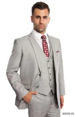 Tazio Men's 3 Piece Slim Fit Executive Suit - Classy Business -Stylish Men's Formal Wear m250s 03 38207.1624651617