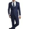 Tazio Men's 3 Piece Ultra Slim Fit Suit - Glen Check