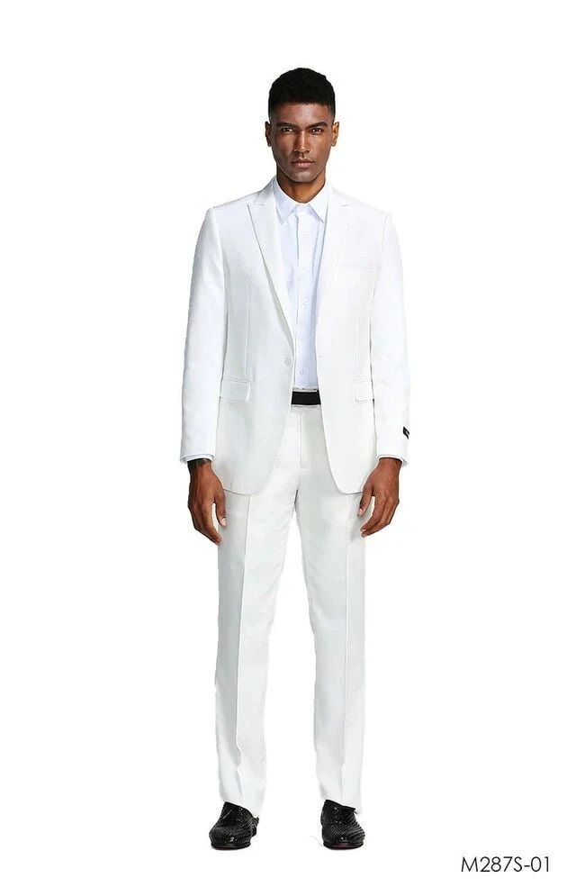 Tazio Men's 2pc Slim Fit Executive Suit - Peak Lapel 5 Tazio Men's 2pc Slim Fit Executive Suit - Peak Lapel - Image 3