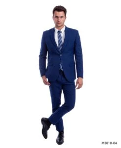 Tazio Men's 2 Piece Executive Suit - Bold Colors 10 Tazio Men's 2 Piece Executive Suit - Bold Colors -Stylish Men's Formal Wear m301h 04blue