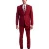 Tazio Men's Outlet 2 Piece Executive Suit - Bold Colors -Stylish Men's Formal Wear m301h 05burgundy 1 24