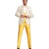 Tazio Men's 4 Piece Skinny Fit Suit - Bright Jacquard -Stylish Men's Formal Wear m307sk 01