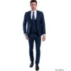 Sean Alexander Men's 3 Piece Skinny Fit Suit - U Vest -Stylish Men's Formal Wear m311sk 01 blue