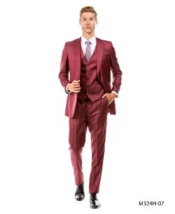 Tazio Men's 3 Piece Executive Suit - Bold Colors -Stylish Men's Formal Wear m324h 05t 07529.1624655958