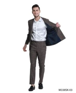 Tazio Men's 2 Piece Skinny Fit Suit - Sharkskin -Stylish Men's Formal Wear m338sk 03 02 91372