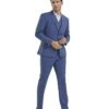 Tazio Men's 3 Piece Skinny Fit Suit - Banker Pinstripe -Stylish Men's Formal Wear m350sk 01 64503.1637352073