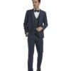 Tazio Men's 3 Piece Skinny Fit Suit - Bold Plaid