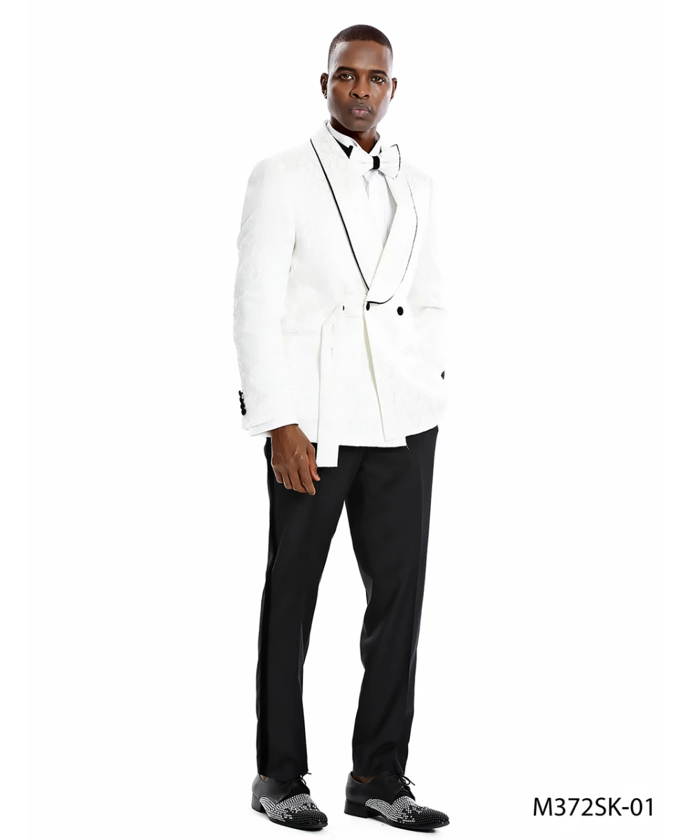 Tazio Men's 2 Piece Skinny Fit Suit - Dark Trim Paisley 3 Tazio Men's 2 Piece Skinny Fit Suit - Dark Trim Paisley