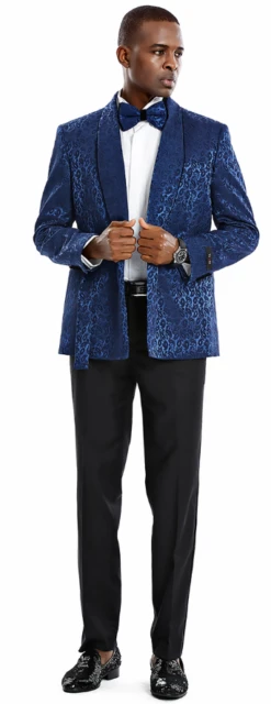 Tazio Men's 2 Piece Skinny Fit Suit - Dark Trim Paisley 8 Tazio Men's 2 Piece Skinny Fit Suit - Dark Trim Paisley -Stylish Men's Formal Wear m372sk 04