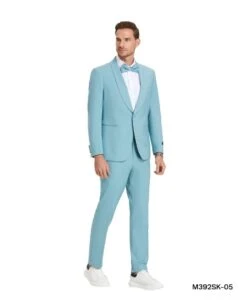 Tazio Men's 2 Piece Skinny Fit Suit - Smooth Color -Stylish Men's Formal Wear m392sk 05