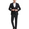 Tazio Men's 3 Piece Skinny Fit Suit - Sharp Windowpane -Stylish Men's Formal Wear m394sk 01