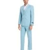 Tazio Men's 2 Piece Skinny Fit Suit - Light Pinstripe -Stylish Men's Formal Wear m396sk 01