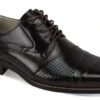 Giovanni Men's Leather Dress Shoe - Layered Perforations -Stylish Men's Formal Wear marcello brown 02