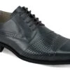 Giovanni Men's Outlet Leather Dress Shoe - Layered Perforations -Stylish Men's Formal Wear marcello grey 03 1