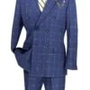 Vinci Men's 2 Piece Modern Fit Suit - Windowpane 1 Vinci Men's 2 Piece Modern Fit Suit - Windowpane -Stylish Men's Formal Wear mdw 1 blue jpg 1024x