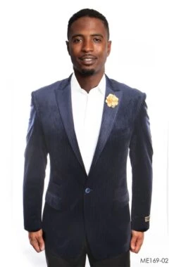 Empire Men's Luxurious Sport Coat - Velvet Pinstripe -Stylish Men's Formal Wear me169 02 78446.1525904052 87677.1546552633