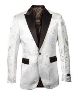 Empire Men's Luxurious Sport Coat - Detailed Floral Pattern -Stylish Men's Formal Wear me266h 03 32033 3