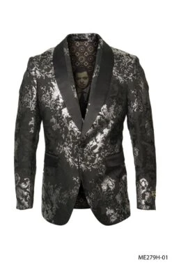 Empire Men's Luxurious Sport Coat - Silver Accents