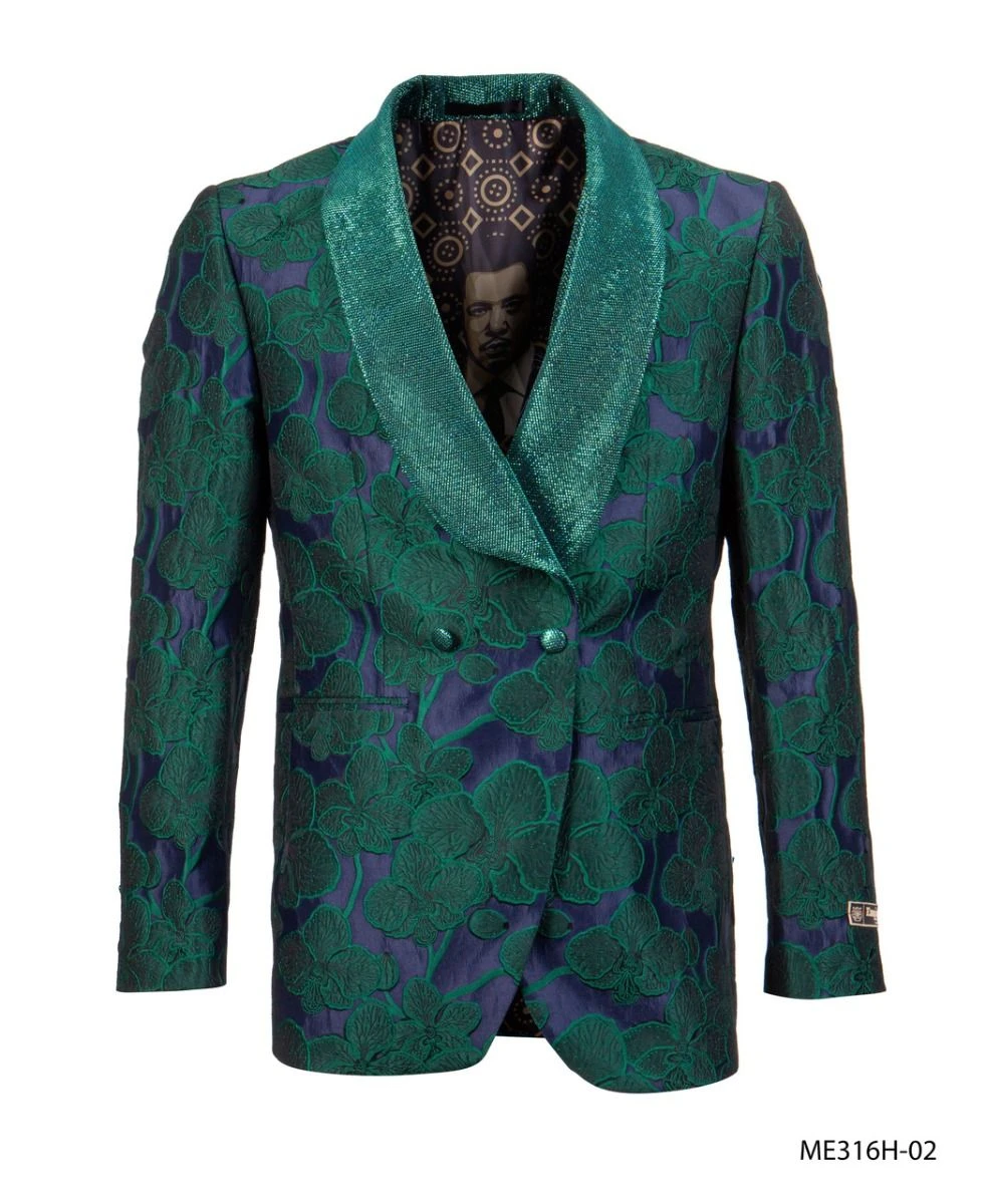 Empire Men's Luxurious Sport Coat - Floral Accents 4 Empire Men's Luxurious Sport Coat - Floral Accents - Image 2