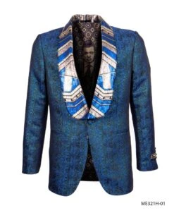 Empire Men's Luxurious Sport Coat - Exotic Sequin Collar