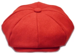 Bruno Capelo Men's Apple Cap - Melton Wool -Stylish Men's Formal Wear melton red