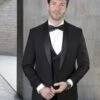Statement Men's 3 Piece Wool Tuxedo - Classic Tuxedo 1 Statement Men's 3 Piece Wool Tuxedo - Classic Tuxedo -Stylish Men's Formal Wear mgm black