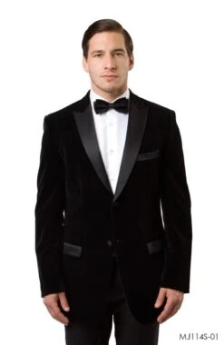 Tazio Men's Classic Fashion Slim Fit Sport Coat - Velvet Style