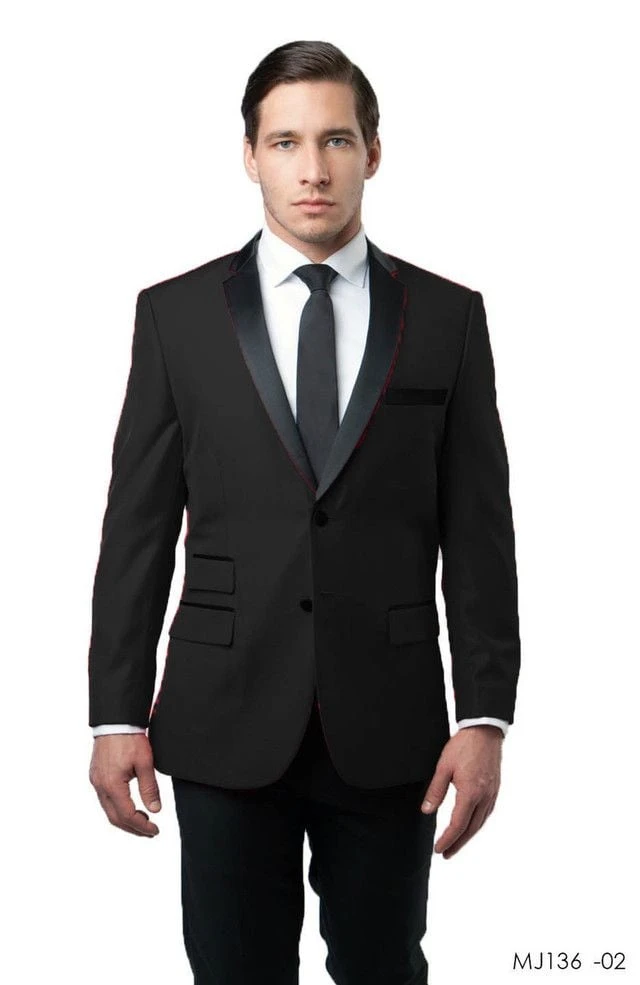 Tazio Men's Slim Fit Classic Fashion Sport Coat - Bold Color 4 Tazio Men's Slim Fit Classic Fashion Sport Coat - Bold Color - Image 2